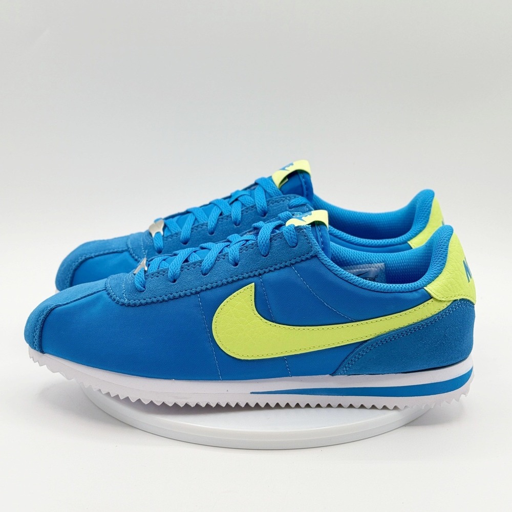 Nike Cortez Big Kids Sneakers Size 5.5 Photo Blue Lemon IB7748-406, NEW‎